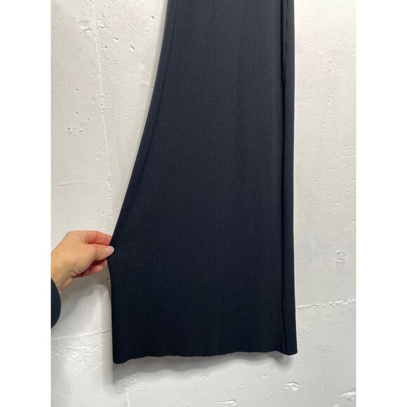 WSLY Black Ribbed Midi Dress Sleeveless Size Small - Picture 3 of 9
